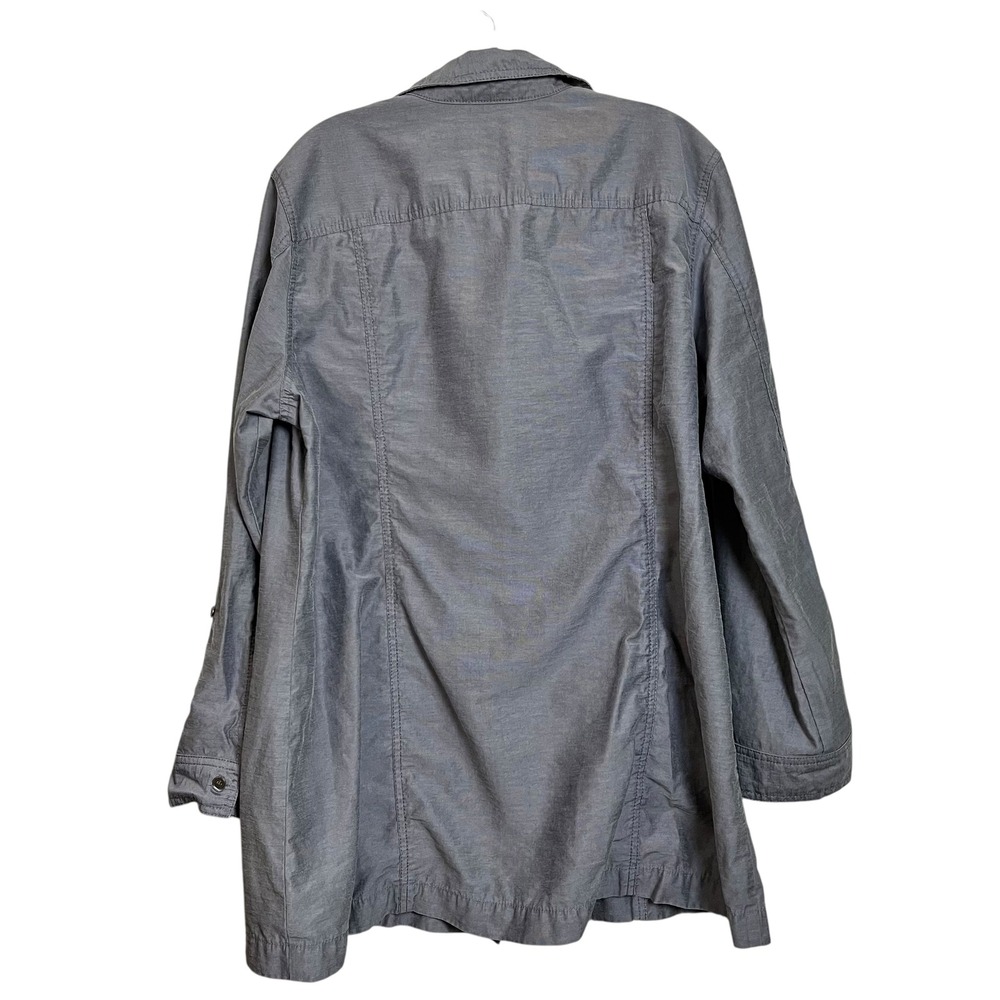 Chicos Gray Utility Button Down Shirt Jacket Shac… - image 8